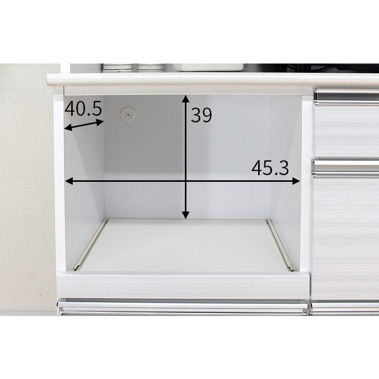 食器棚/レンジボード　幅100㎝　ホワイト　SJ020 日本製 食器棚 レンジ台 キッチンボード 幅100 100 完成品 おしゃれ