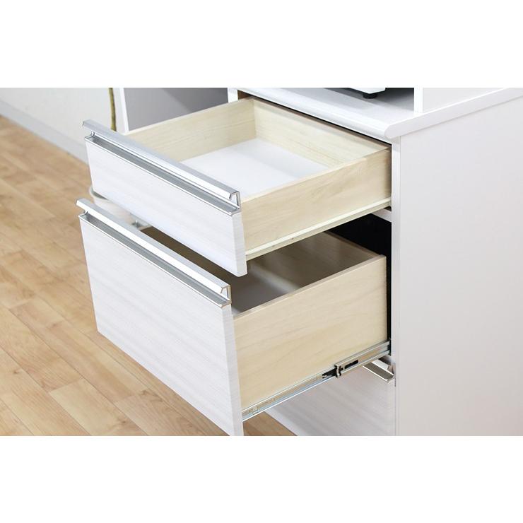 食器棚 レンジ台 キッチンボード 完成品 幅100cm 木製 収納 引き出し