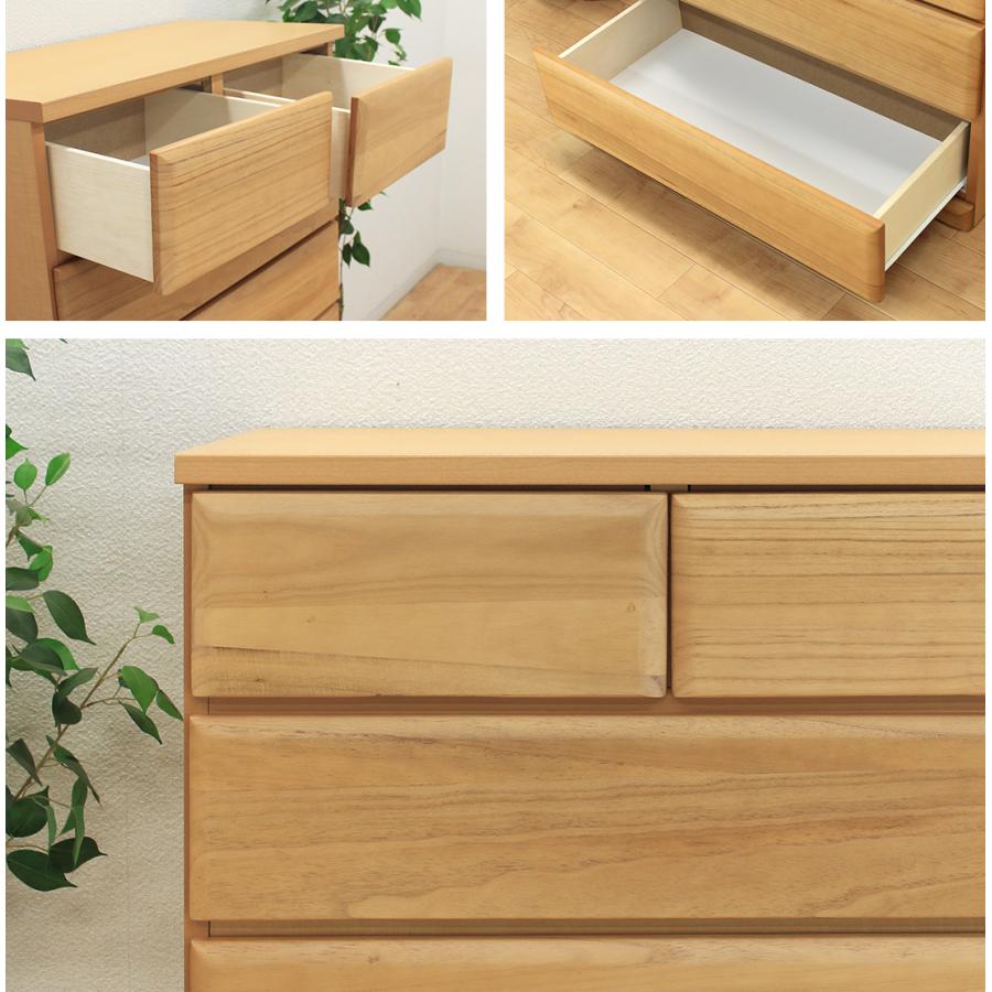 タンス ハイチェスト 洋服タンス 完成品 幅80cm 6段 木製 収納 桐材