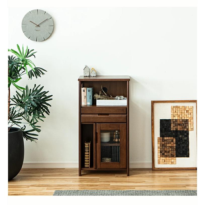 電話台 ファックス台 収納棚 完成品 スリム 幅45cm リビング収納 木製