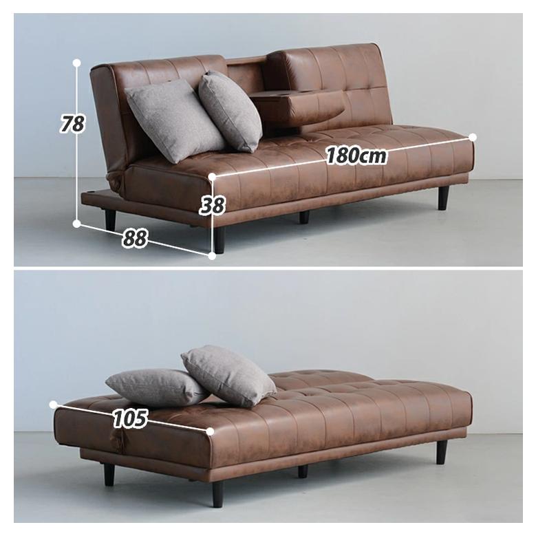 ブラウン ソファベッド カウチソファベッド | イオンスタイルオンライン 衣料品・暮らし