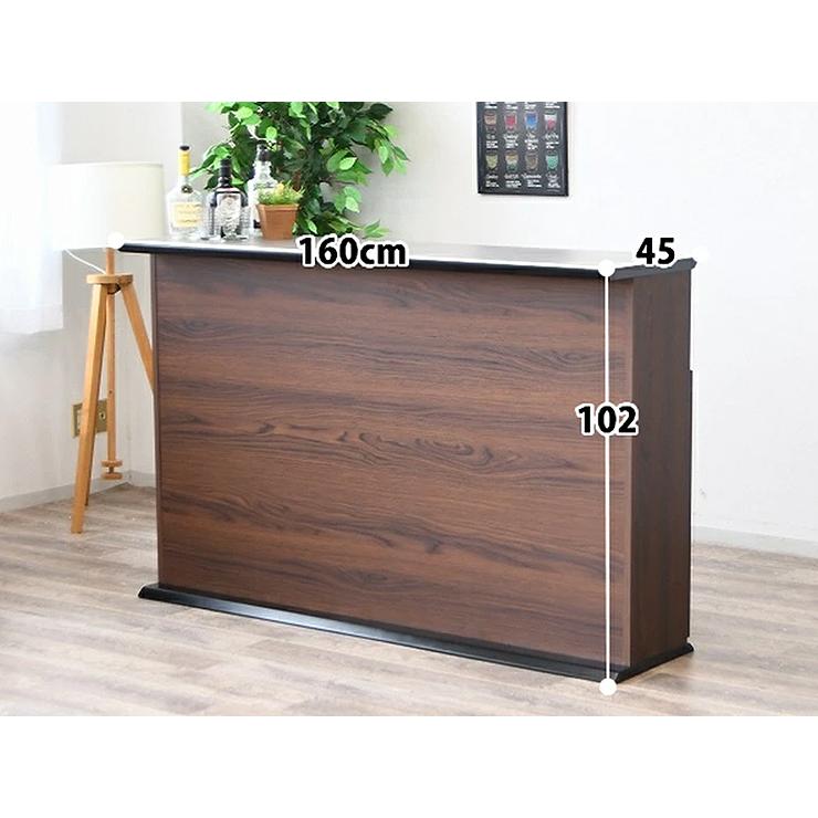 バーカウンター 食器棚 バーカウンター キッチンカウンター 食器棚 完成品 幅160cm 収納