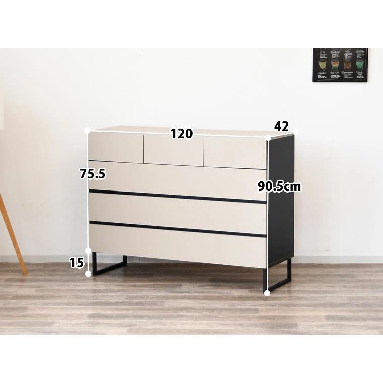 チェスト タンス ローチェスト 完成品 幅120cm 4段 木製 収納 ロー