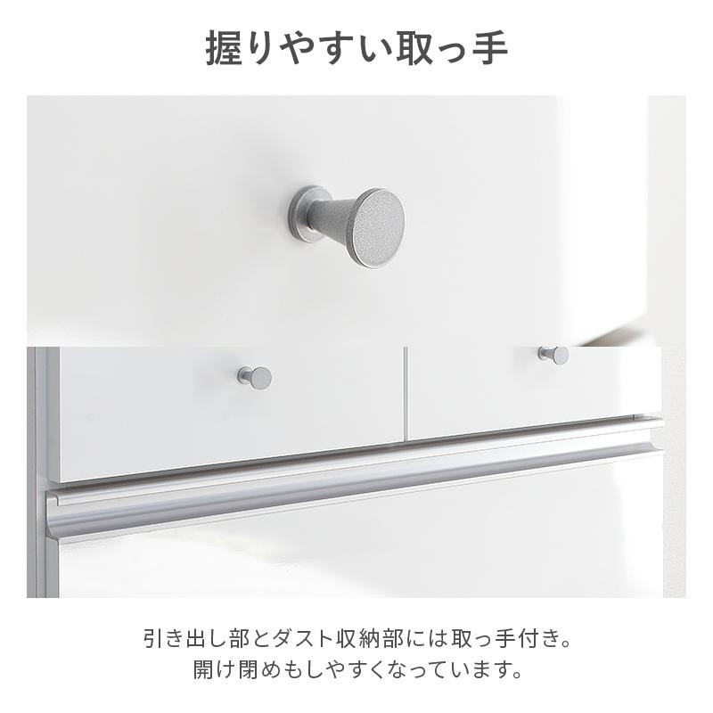 ダストボックス キッチンカウンター 完成品 幅55cm 2分別 収納 スリム