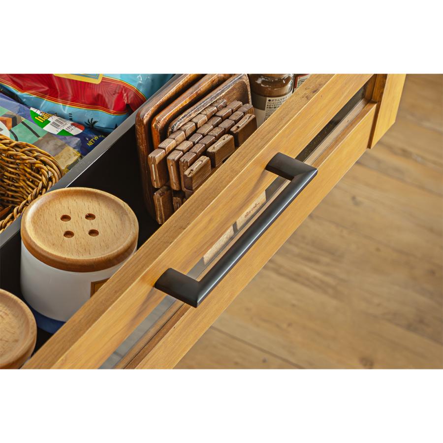 食器棚 レンジ台 キッチンボード 完成品 幅104cm レンジ台付き 収納