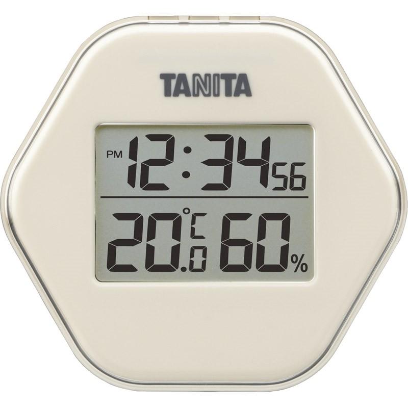 割引価格 新生活 タニタ デジタル温湿度計 アイボリー TT-573IV 時計 日付表示 過去の最高 最低温湿度表示機能 マグネット スタンド付 megafone.pl megafone.pl