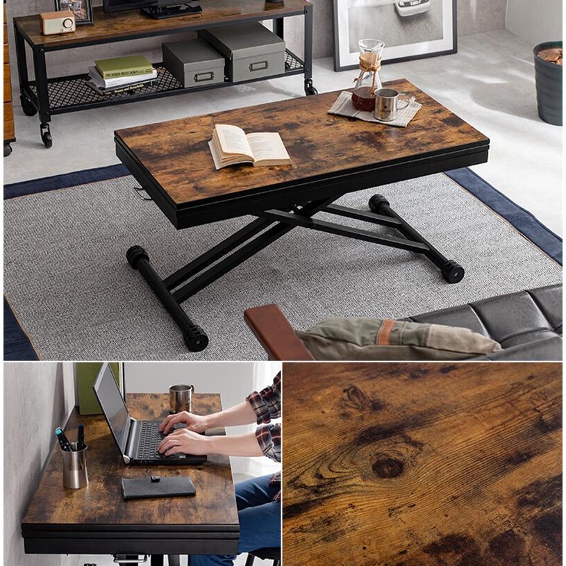 エクステンション 昇降 テーブル 90x90/45cm KT-3197DBR