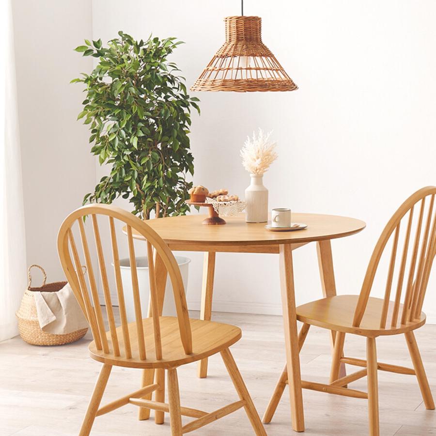 単品 ダイニングテーブル 天然木 直径90cm 円形 SH-8640LNT/WH/LBR