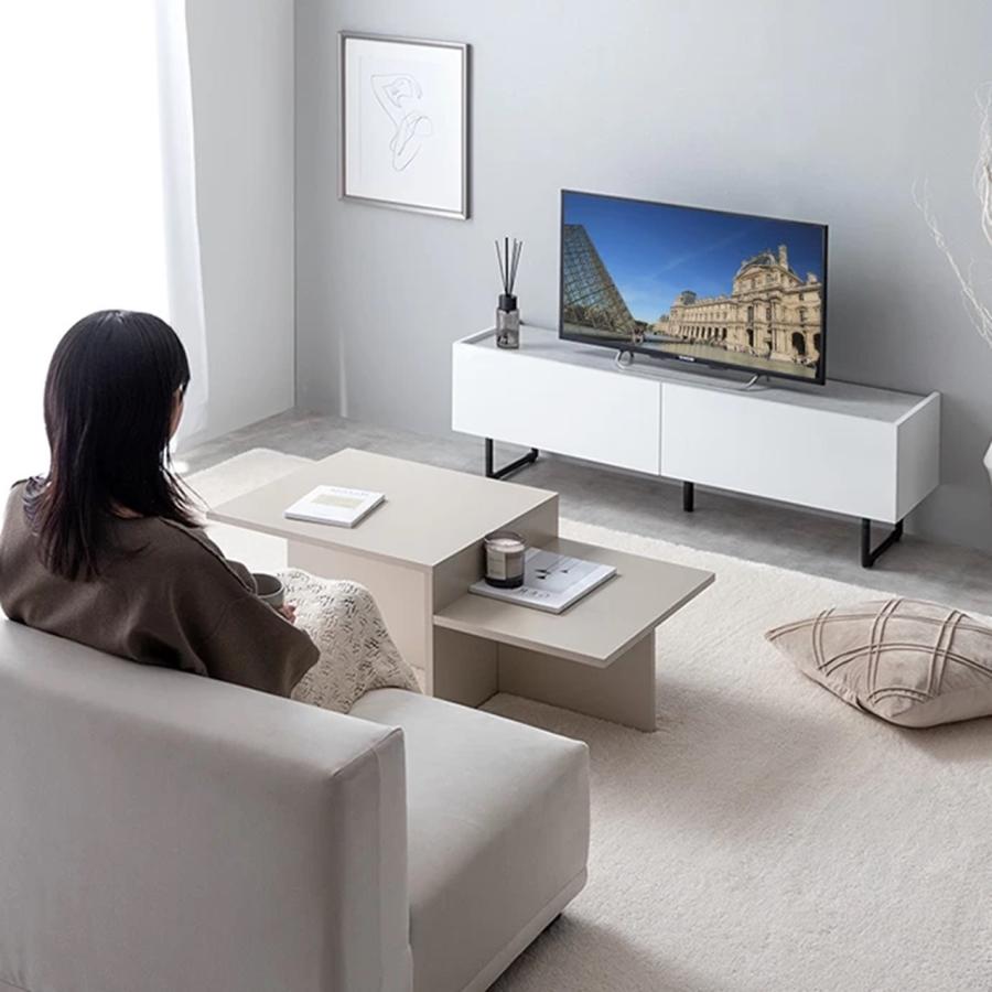 幅120cm Anq テレビ台 138017_WH/GY : Dreamrelife Store - 通販