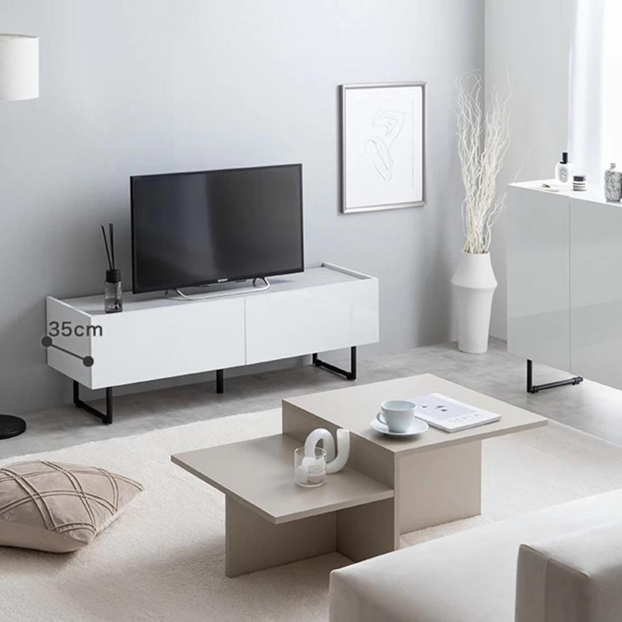 幅120cm Anq テレビ台 138017_WH/GY : Dreamrelife Store - 通販