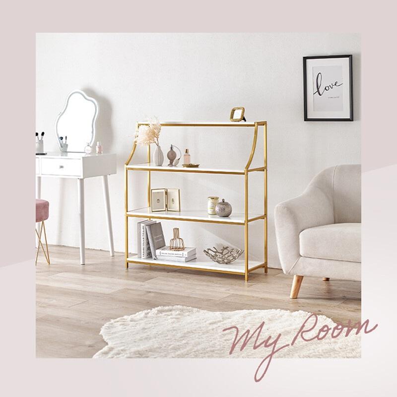 フランフラン風 円形 金属 シェルフ 大理石調　ラック フランフラン風 円形 金属 シェルフ 大理石調 ラック フランフラン風