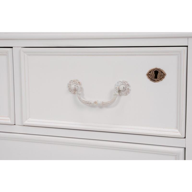 チェスト アンティーク調 ホワイト 鍵付き RCH-1581 : Dreamrelife