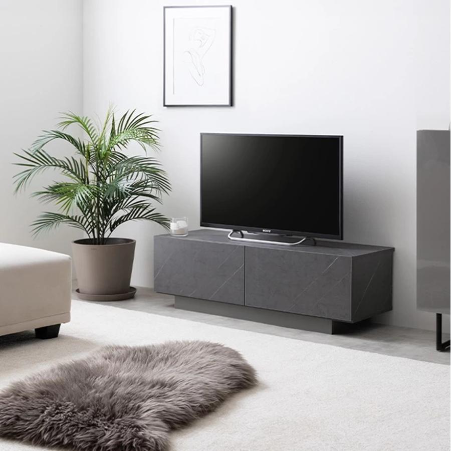幅100cm Sincere ノイズレスなフォルム ストーン柄 引き出し付き テレビ台 134079_STGJ/STGY 【北海道・沖縄・離島 送料別】_14