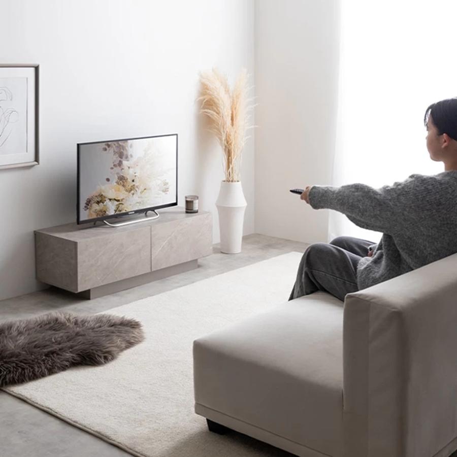 幅100cm Sincere ノイズレスなフォルム ストーン柄 引き出し付き テレビ台 134079_STGJ/STGY 【北海道・沖縄・離島 送料別】_15