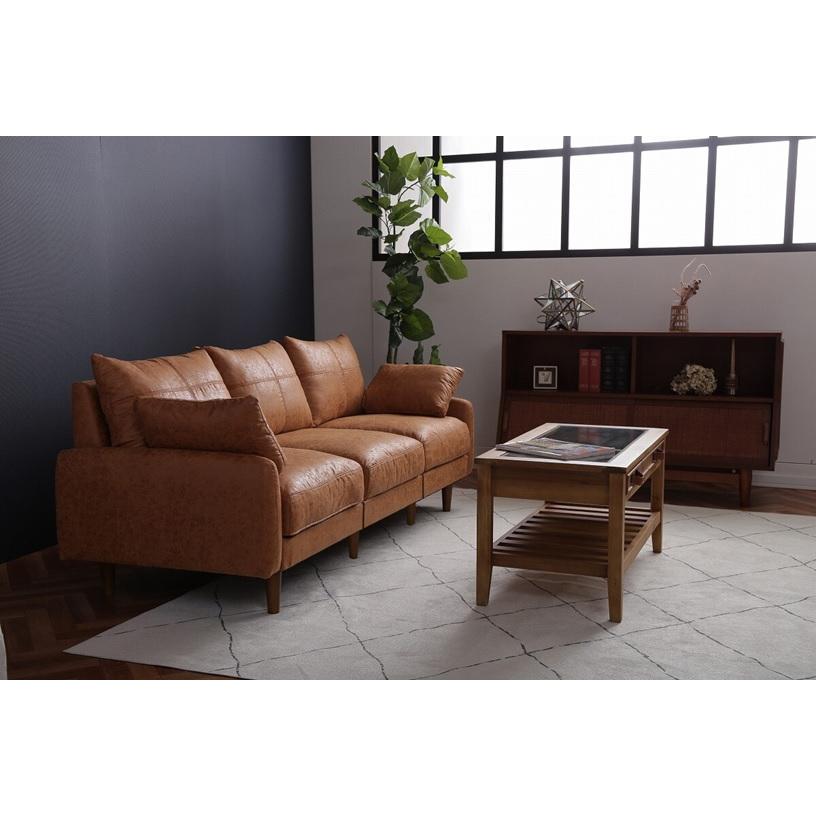 Tango 3人掛けソファ ブラウン 131005_BR : Dreamrelife Store