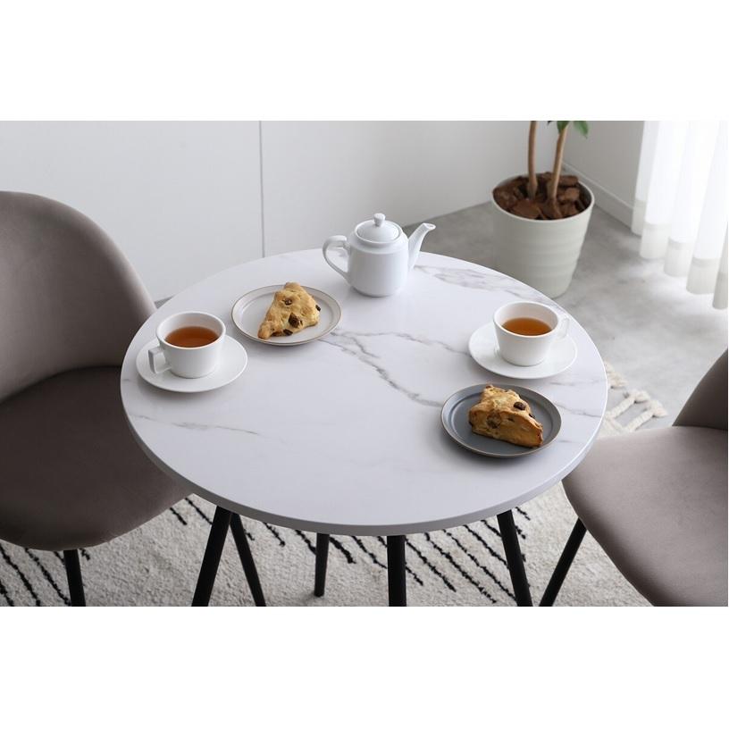 Mia 大理石柄 ダイニングテーブル 丸型 70cm : Dreamrelife Store