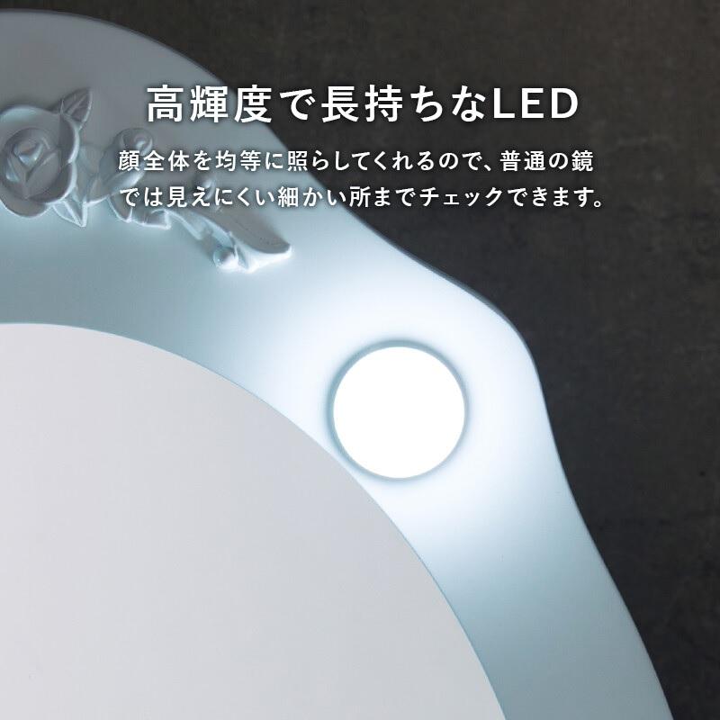 ドレッサー MD-6729WH ホワイト 三面鏡タイプ LEDの女優ライト付