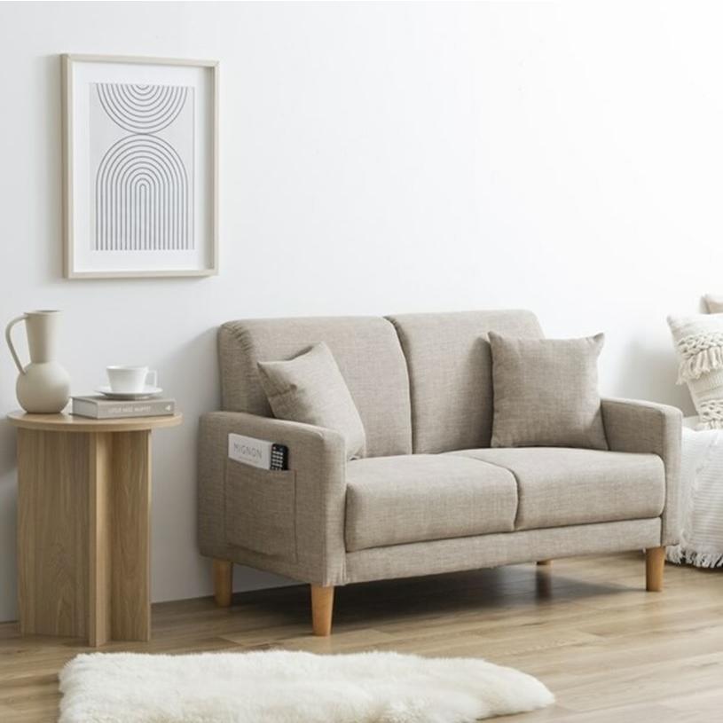 Emma 2人掛けコンパクトソファ 135002PK/BR/BE/IV/GY : Dreamrelife