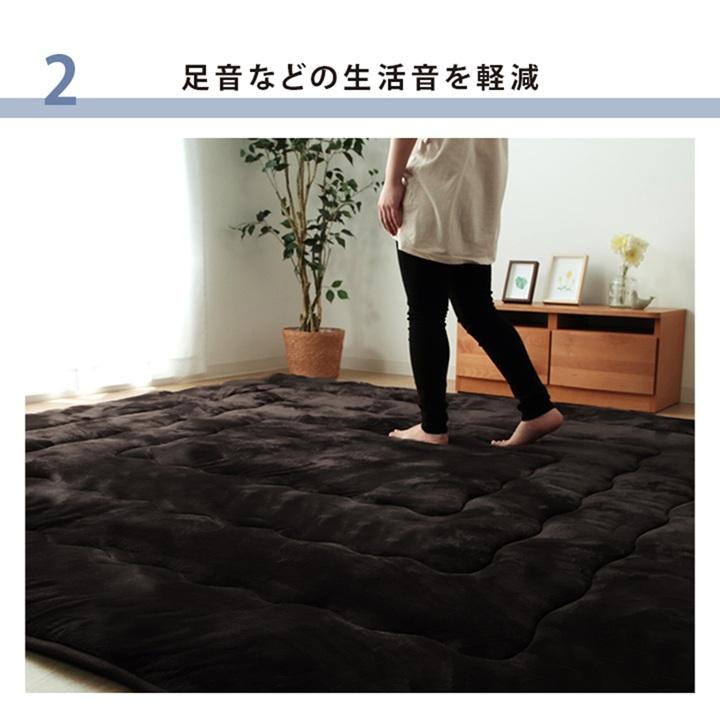 ラグ こたつ敷き布団 正方形 幅広ラグ大判ドーク カーペット ふっくら