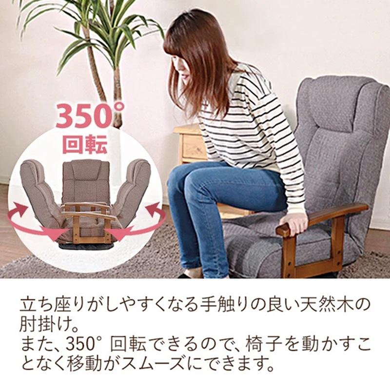 シックリくる定番の回転座椅子 リクライニング ポケットコイル SS