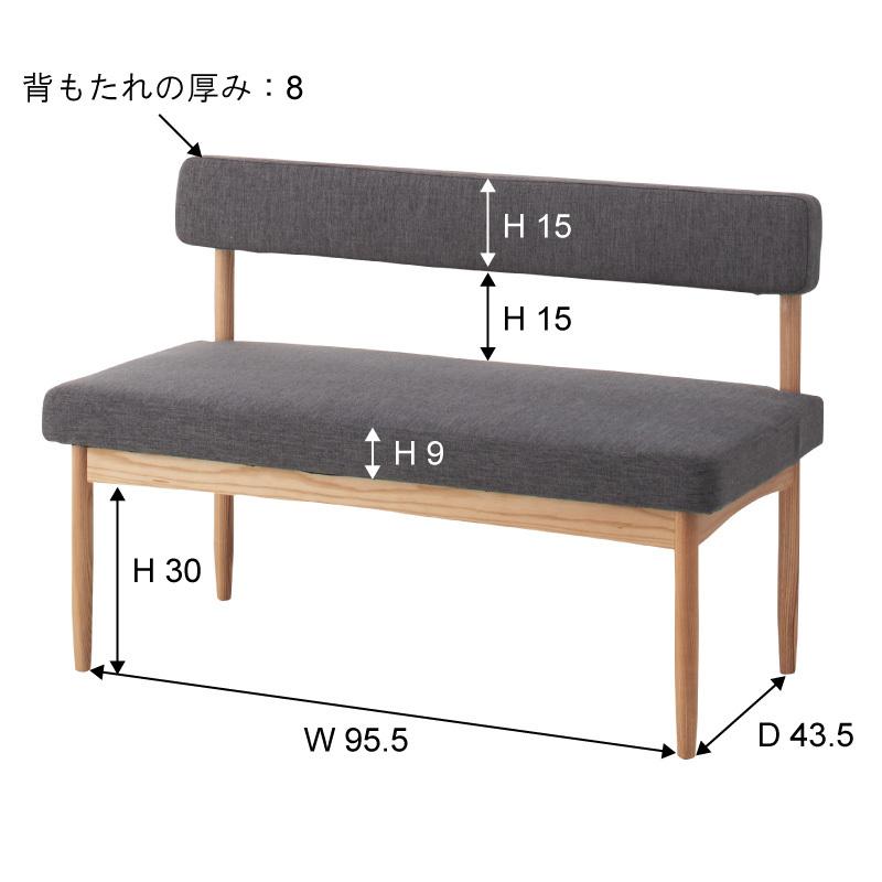 エコモ ソファ 【グレー】 天然木(アッシュ) ウレタン塗装 ポリエステル リネン_4