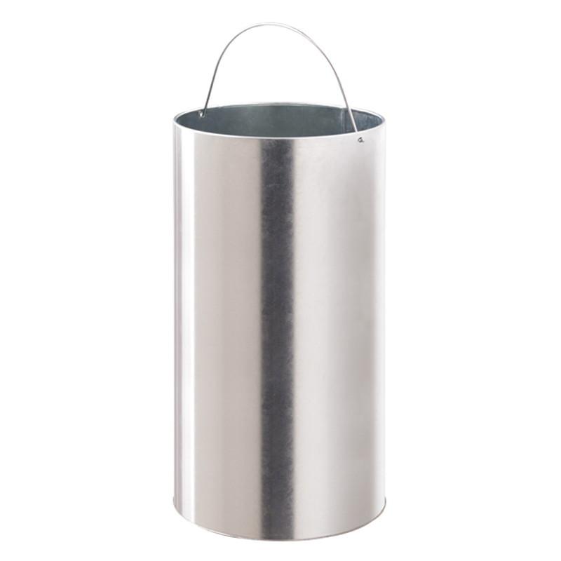 トラッシュカン 30L 【グレー】 スチール(粉体塗装) ステンレス