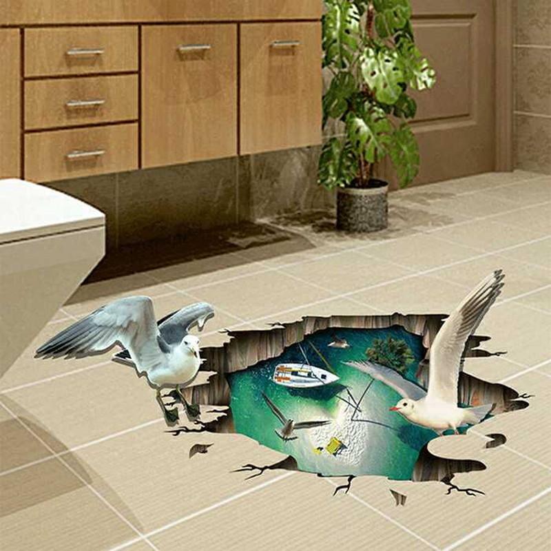 3D ウォールステッカー 鳥の巣窟 騙し絵 トリックアート はがせる