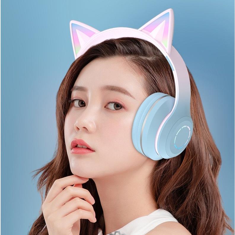 猫耳ヘッドホン Bluetooth 5.3 ワイヤレス ヘッドホン ゲーミング