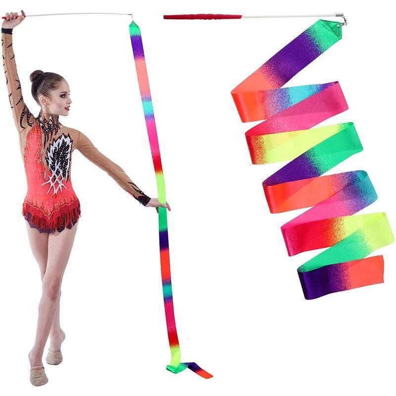 Bestoyard ジュニアリボン ダンスリボン ジム新体操アート 子供 ダンスリボン スポーツ アウトドア おもちゃ 体操用具 虹 195 Dream Shop123 通販 Yahoo ショッピング