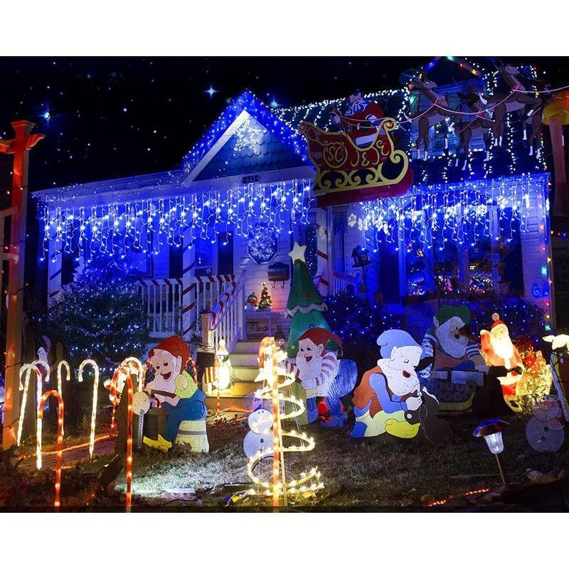 Knonew Ledイルミネーションライト 5m つららライト クリスマス 飾り 屋外防水 8パターンフェアリーライト 電飾led 室内イル 新品本物