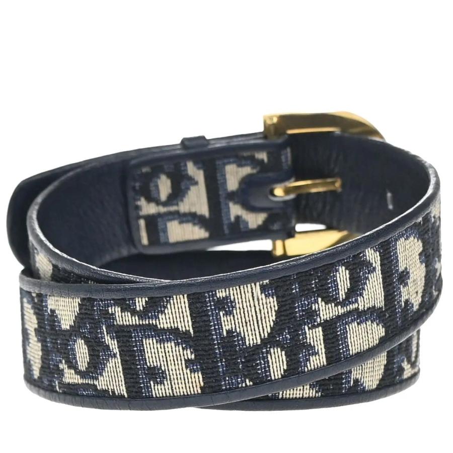 CHRISTIAN DIOR ディオール ベルト トロッター ロゴ 65 ネイビー