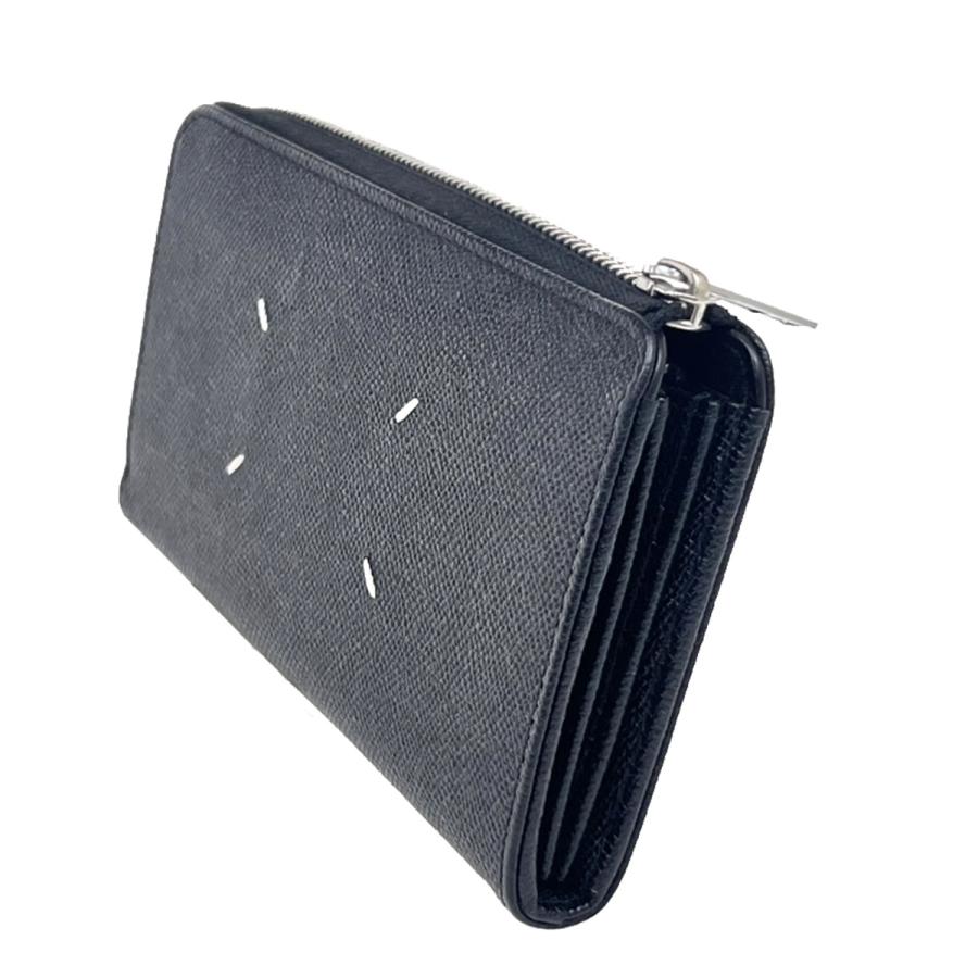 MAISON MARGIELA マルジェラ 長財布 ジッパー 財布 ブラック レザー