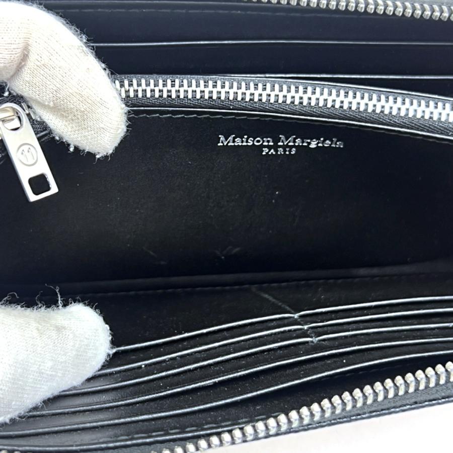 メゾンマルジェラ　黒レザー ジップ長財布 Maison Margiela(メゾンマルジェラ) / 長財布/4ステッチ/ジップ