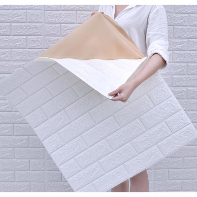 3060円 無料 3d壁紙 Diyレンガ調壁紙シール ホワイト レンガ調壁紙 50枚セット 70cm 77cm 2ｍｍ
