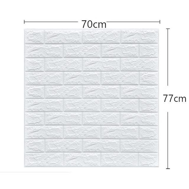 3060円 無料 3d壁紙 Diyレンガ調壁紙シール ホワイト レンガ調壁紙 50枚セット 70cm 77cm 2ｍｍ