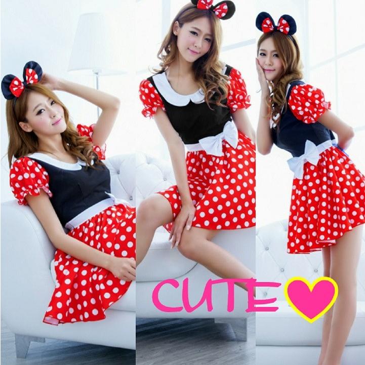 ミニーちゃん風 コスプレ 衣装 レディース ディズニー コスチューム ワンピース クリスマス A 4 Dream工房 Yahoo 店 通販 Yahoo ショッピング