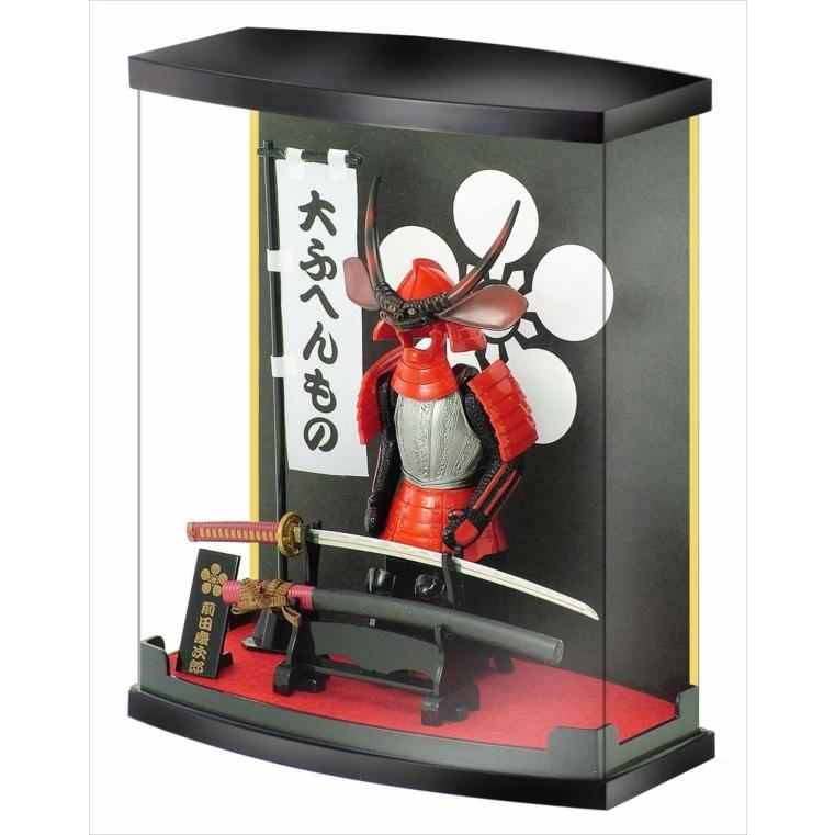 戦国武将 フィギュア 前田慶次郎 Aタイプ ケース付き 家紋 兜 