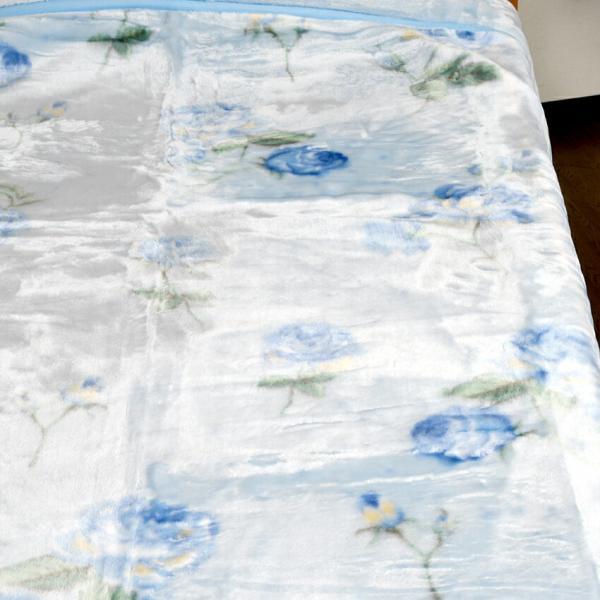 西川毛布衿付2枚合せあったか毛布 フローレン シングルサイズ 送料無料 洗える ウォッシャブル 寝具 ピンク ブルー 花柄 おしゃれ  掛け毛布 秋冬 あったか |  | 11