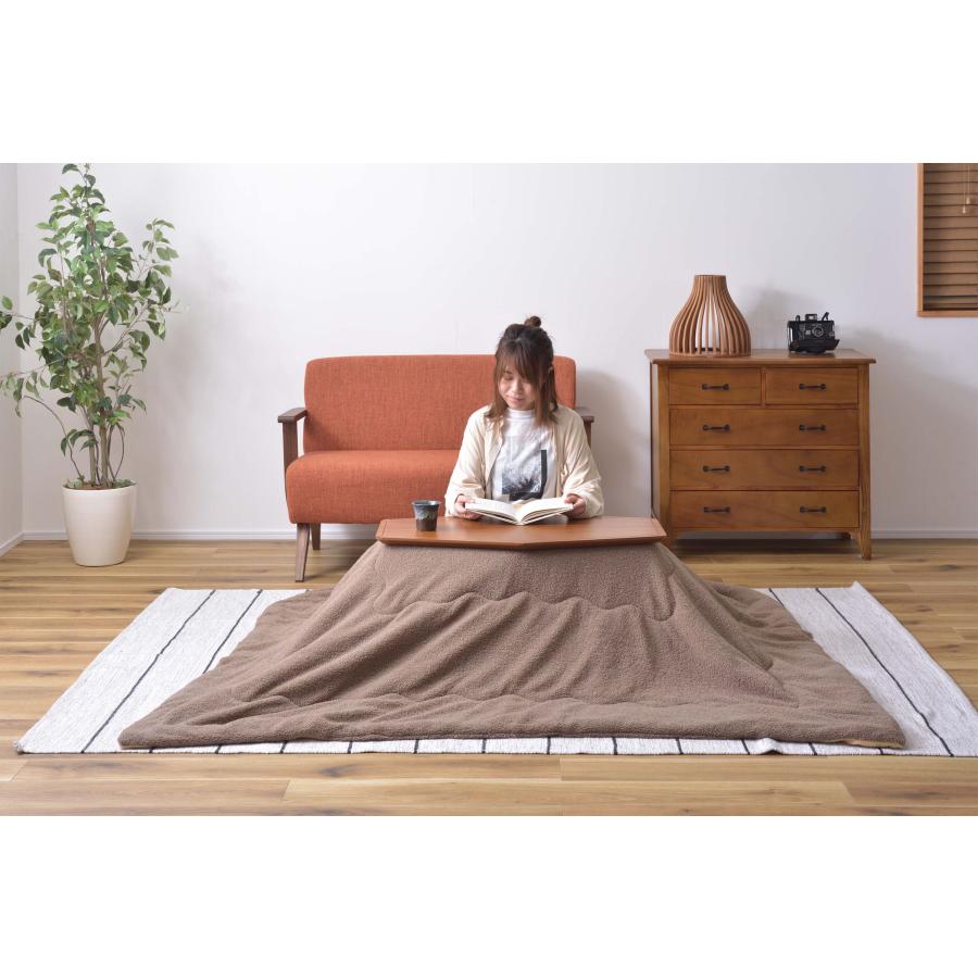 こたつ こたつテーブル コタツ コンパクト 六角 長方形 80×50cm 石英管ヒーター 一人暮らし センターテーブル ローテーブル 工具不要 簡単組立 新生活の画像