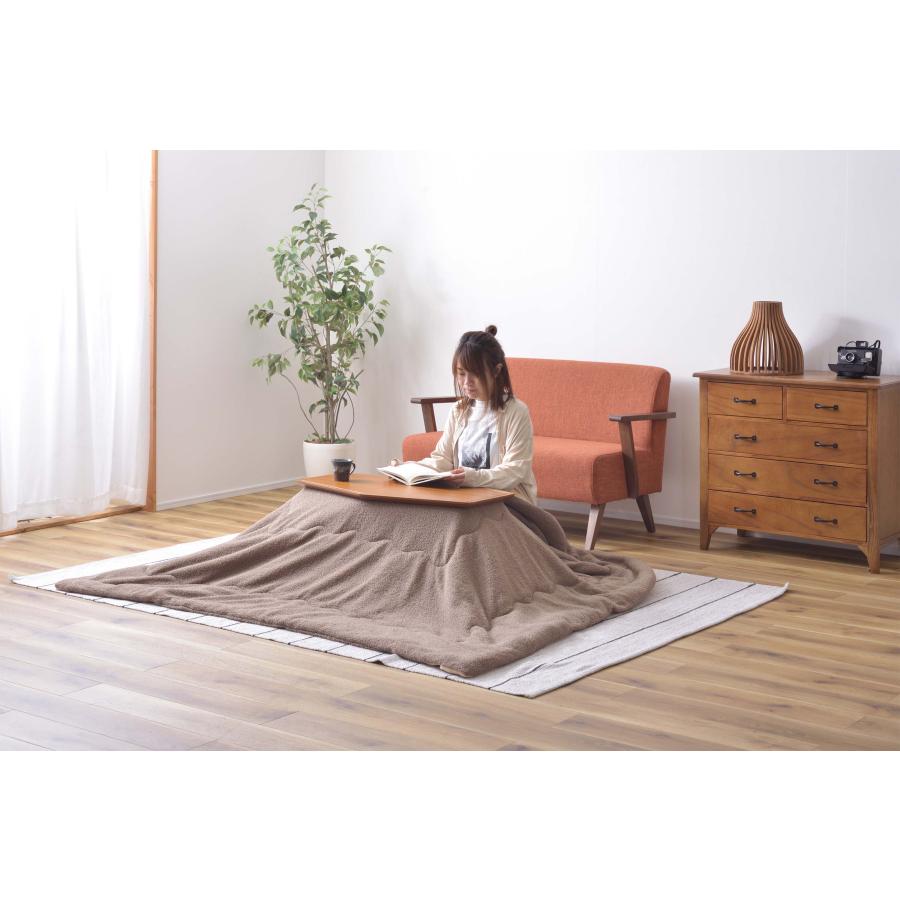 こたつ こたつテーブル コタツ コンパクト 六角 長方形 80×50cm 石英管ヒーター 一人暮らし センターテーブル ローテーブル 工具不要 簡単組立 新生活の画像