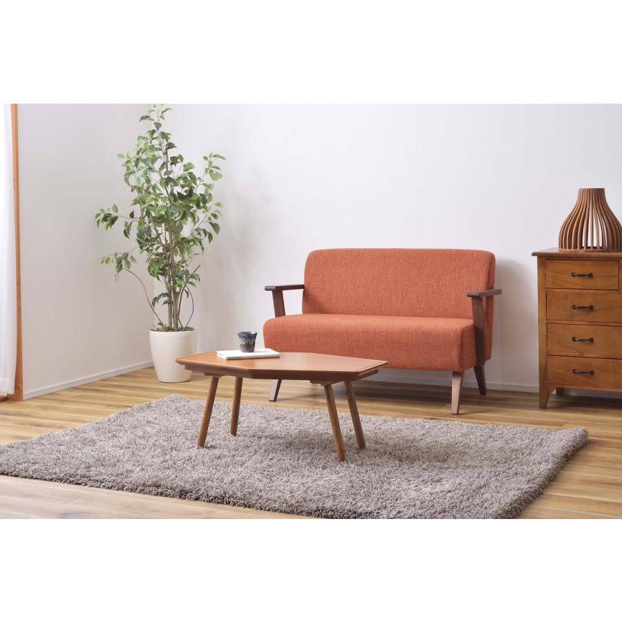 こたつ こたつテーブル コタツ コンパクト 六角 長方形 80×50cm 石英管ヒーター 一人暮らし センターテーブル ローテーブル 工具不要 簡単組立 新生活の画像
