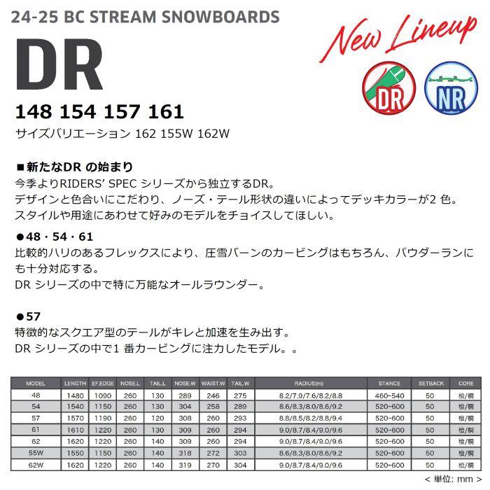 24-25 BC STREAM DR ディレクショナル ノーズロッカー 148/154 24-25 BC STREAM DR ディレクショナル ノーズロッカー 148/154