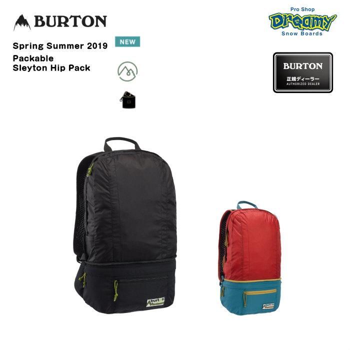 低価格化 BURTON Packable Sleyton Hip Pack 容量：18L ヒップバッグ Summer 正規品 バックパック 最高品質の 2019モデル パッカブル 超軽量人間工学的ショルダーベルト Spring