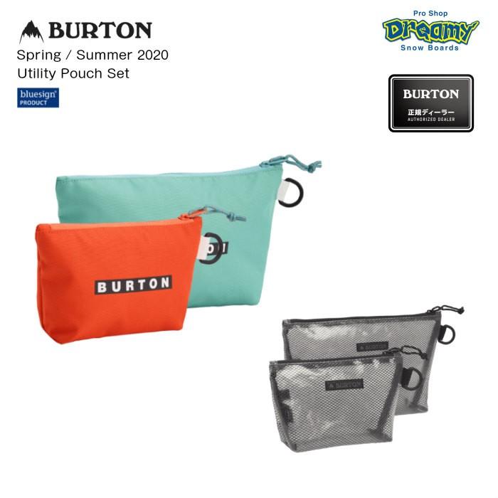 BURTON バートン Utility Pouch Set 173061 ユーティリティーポーチセット 2個セット 容量：4L/2L ジップロクロージャー Dリング ロゴ Spring/Summer2020 正規品｜dreamy1117