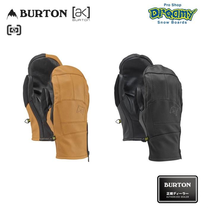 BURTON バートン [ak] Leather Tech Mitt  131671 スノーミトン Gnar Guardレザー 起毛フリースライナー タッチスクリーン対応 スノーグローブ 2019-2020 正規品｜dreamy1117