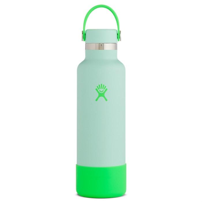 blue and green hydro flask