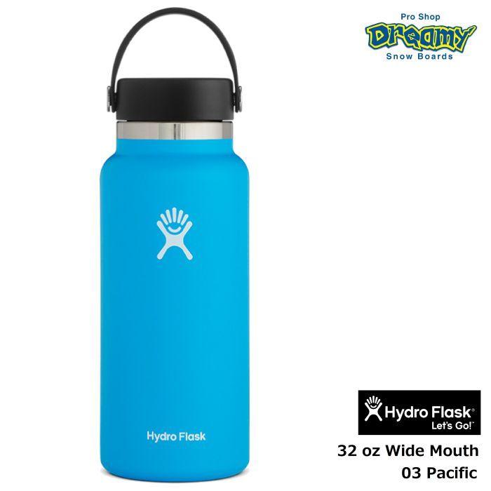 Hydro Flask ハイドロフラスク 32oz Wide Mouth 946ml #5089025 03 Pacific ステンレスボトル  真空断熱構造 スポーツ飲料OK アウトドア マイボトル 水筒 正規品 :hydroflask21sp-5089025-03-o:Pro Shop