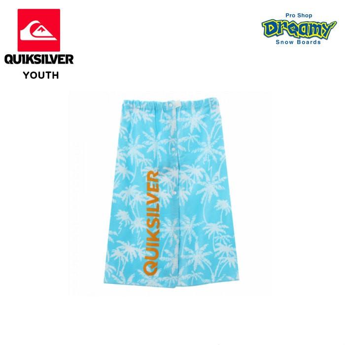 QUIKSILVER キッズ お着替えタオル WRAP TOWEL ラップ タオル115cm丈 コットン100 ロゴ プール KTW192310 BLUE 2019 Summerモデル 正規