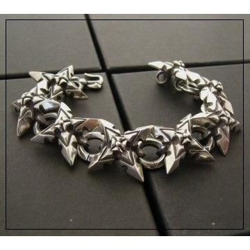 送料無料) drive b-07L スパイククロスブレスレット 10link 22.0cm