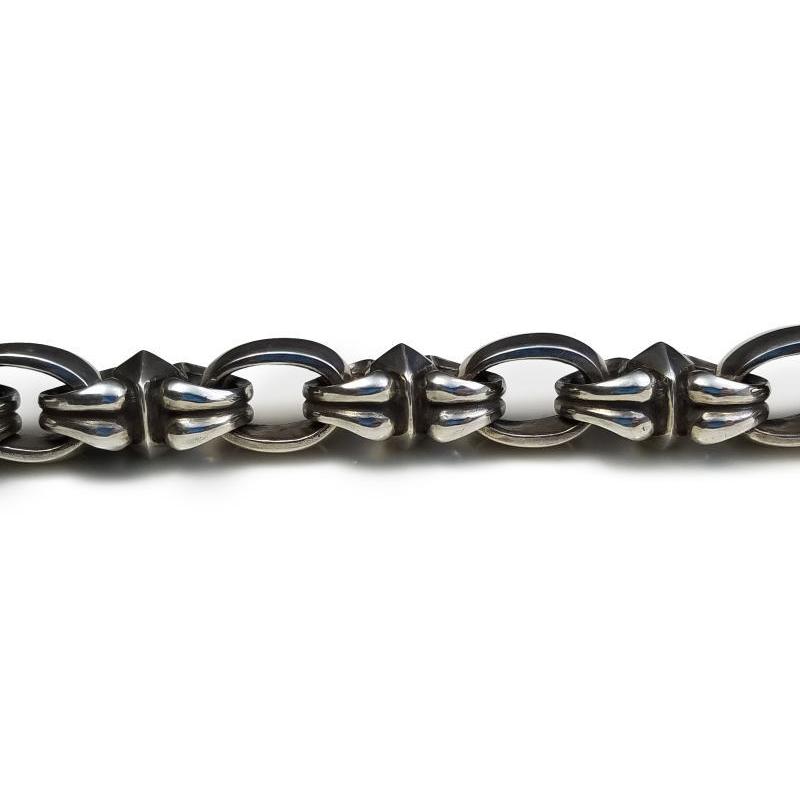 ドライヴ db-027L エイトポイントブレスレット 8リンク 24.5cm メンズ silver925 シルバー925 シルバーアクセ 重い ゴツイ バイカーの画像